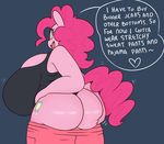 2015 anthro big_breasts big_butt breasts butt earth_pony english_text equine female friendship_is_magic horse huge_breasts huge_butt mammal my_little_pony pinkie_pie_(mlp) pony solo somescrub text 