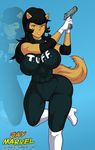  2015 breasts camel_toe cat feline female gun hi_res jay-marvel kitty_katswell mammal nipples ranged_weapon solo t.u.f.f._puppy weapon 