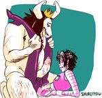  asgore_dreemurr crown duo frottage hi_res horn long_legs male male/male mettaton penis_between_balls sex size_difference undertale video_games 