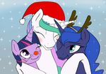  2015 equine female feral friendship_is_magic group horn hug mammal my_little_pony princess_celestia_(mlp) princess_luna_(mlp) silfoe twilight_sparkle_(mlp) unicorn 