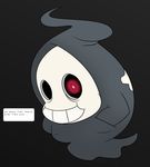  afterglow_ampharos black_background crossover duskull english_text glowing glowing_eyes nintendo pok&eacute;mon sans simple_background skull speech_bubble text undertale video_games 