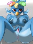  2015 angry_birds anthro avian bird breasts female looking_at_viewer nipples nude simple_background solo video_games virate-chip willow 