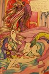  being_watched dragon equine female feral friendship_is_magic knot male male/female mammal my_little_pony nightmare_twilight_(mlp) princess_celestia_(mlp) spike_(mlp) teats throne twilight_sparkle_(mlp) vaginal watercolor_(artist) 