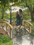  2015 anthro bridge collar couple dreadlocks duo female female/female kacey kissing mammal mouse outside park raining rat rodent 