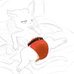  absurd_res alliums_(artist) bed bedwetting cat cub diaper dragon drooling egnus_ryuu feline fire fur hair hi_res hindpaw male mammal pawpads paws pillow saliva solo urine watersports wet wetting wings young 