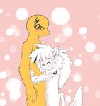  anon blush digital_media_(artwork) duo eyes_closed faceless_male feline hug leo_(whiteleo) lion male mammal mane nude side_view smile whiteleo young 