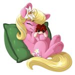  2015 cute doll earth_pony equine female feral friendship_is_magic hi_res horse lily_(mlp) mammal my_little_pony pillow pony pusspuss smile solo 