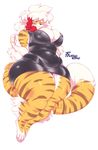  anthro big_breasts breasts buxbi_(character) cleavage clothed clothing dress fatfoxlower feline female fur hair hi_res mammal nipples panties rubber slightly_chubby smile solo stripes thick_thighs tiger underwear voluptuous white_hair wide_hips yellow_eyes 