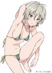  anastasia_(idolmaster) baba_arumi bikini blue_eyes breasts idolmaster idolmaster_cinderella_girls micro_bikini short_hair silver_hair small_breasts smile solo swimsuit 