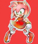  amy_rose anthro black_nose boots clothing cute dress female footwear gloves green_eyes hair headband hedgehog mammal open_mouth pink_hair short_hair solo sonic_(series) unknown_artist video_games 