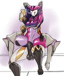  balls big_penis breasts duo ember_(warframe) featureless_breasts female hands_behind_head hi_res intersex intersex/female lewdreaper mirage_(warframe) penetration penis sex skinsuit tenno thick_thighs vaginal vaginal_penetration warframe 