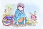  bad_id bad_pixiv_id black_hair braid character_request chizuna_n dragon_quest dragon_quest_x hair_ornament japanese_clothes kimono long_hair looking_at_viewer red_eyes sitting smile solo twin_braids 