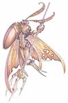  2015 ambiguous_gender antennae arthropod chest_tuft drachenmagier fur insect jewelry melee_weapon moth necklace polearm shield trident tuft weapon 
