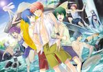  6+boys angel_beats! ball beachball bikini broom dress_shirt dutch_angle fish fujimaki_(angel_beats!) halberd hinata_(angel_beats!) hood hoodie kanou_ayumi male_swimwear multiple_boys multiple_girls naoi_ayato noda_(angel_beats!) otonashi_(angel_beats!) polearm riding rock shiina_(angel_beats!) shirt surfboard swim_briefs swim_trunks swimsuit swimwear takamatsu tenshi_(angel_beats!) tk_(angel_beats!) water waterfall weapon yuri_(angel_beats!) 