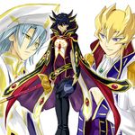  black_hair blonde_hair blue_eyes blue_hair code_geass cosplay fudou_yuusei helmet jack_atlas kiryuu_kyousuke kururugi_suzaku kururugi_suzaku_(cosplay) lelouch_lamperouge lelouch_lamperouge_(cosplay) male_focus multicolored_hair multiple_boys purple_eyes schneizel_el_britannia schneizel_el_britannia_(cosplay) yellow_eyes yuu-gi-ou yuu-gi-ou_5d's zero_(code_geass) zero_(code_geass)_(cosplay) 