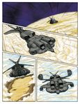  cloud comic desert doujinshi dropship flying max_kim military missile no_humans planet space_craft space_marines 