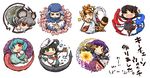  :3 anchor asymmetrical_wings chibi hijiri_byakuren hood houjuu_nue kumoi_ichirin multiple_girls murasa_minamitsu nazrin okome_(kome_kuma) one_eye_closed sorcerer's_sutra_scroll sweatdrop tatara_kogasa tears tongue toramaru_shou touhou undefined_fantastic_object unzan wings 