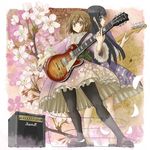  akiyama_mio amplifier black_eyes black_hair brown_eyes brown_hair fender gibson guitar hirasawa_yui instrument jazz_bass k-on! les_paul long_hair marshall multiple_girls pantyhose short_hair watawata 