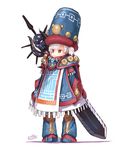  :&lt; bad_id bad_pixiv_id bangs boots capriccio coat gammoth_(armor) gauntlets hat huge_weapon kaburi_chiko monster_hunter monster_hunter_x original oversized_clothes red_eyes side_ponytail solo standing swept_bangs sword weapon white_background white_hair 