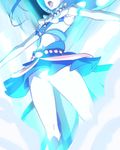  armpits blue_hair censored cure_mermaid go!_princess_precure haruyama_kazunori head_out_of_frame kaidou_minami magical_girl midriff navel no_panties open_mouth precure solo 