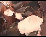  anal arm_grab bite_mark braid breasts brown_hair bruise carren_estapera censored clenched_teeth doggystyle double_penetration granblue_fantasy hanging_breasts injury llowoll long_hair male_pubic_hair medium_breasts miniskirt nipples open_clothes penis pubic_hair rape saliva saliva_trail sex skirt solo_focus stray_pubic_hair teeth testicles thighhighs vaginal wince 