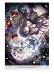  akemi_homura black_hair black_hairband dress elbow_gloves gloves hairband lolita_fashion lying mahou_shoujo_madoka_magica on_back purple_eyes rednian walpurgisnacht's_familiars walpurgisnacht_(madoka_magica) 