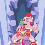  2015 anal anal_penetration animal_genitalia anthro anus balls blush christmas crossgender dragon duo equine erection friendship_is_magic girly holidays horn horsecock male male/male mammal my_little_pony penetration penis princess_cadance_(mlp) saurian_(artist) sex spike_(mlp) winged_unicorn wings 