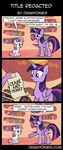  2014 book bookcase comic cutie_mark dialogue drawponies english_text equine female feral friendship_is_magic fur hair hi_res horn humor inside letter mammal multicolored_hair my_little_pony purple_fur sad sweetie_belle_(mlp) text twilight_sparkle_(mlp) unicorn winged_unicorn wings 