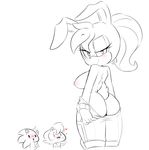  &lt;3 2015 anthro areola bedroom_eyes big_breasts blush breasts bunnie_rabbot butt butt_grab chipmunk clothed clothing clothing_pull erection female fur gloves group hair half-closed_eyes half-dressed hand_on_butt hearlesssoul hedgehog hi_res lagomorph long_hair looking_at_viewer looking_back male mammal nipples pants penis presenting presenting_hindquarters rabbit raised_tail rodent sally_acorn seductive smile sonic_(series) sonic_the_hedgehog surprise topless 