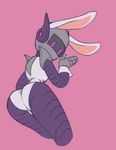  ambiguous_gender bunny_ears_(cosmetic) butt glitch_(starbound) hi_res looking_at_viewer machine presenting presenting_hindquarters purple_eyes robot starbound unknown_artist video_games 