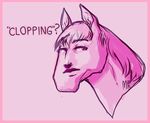  2015 ambiguous_gender equine friendly_horse horse mammal mane mutisija pink_eyes pink_theme sketch solo 