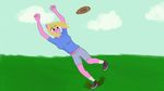 anthro blonde_hair bryanshoot equine fan_character female greer hair hi_res horse mammal my_little_pony pink_body pony simple_background solo 