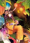  animal_ears bell black_gloves black_hair bug bunny_ears butterfly flower gloves hair_bell hair_flower hair_ornament hair_ribbon insect japanese_clothes kazu_(muchuukai) kimono long_hair long_sleeves original ribbon sitting solo wide_sleeves 