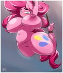  2015 absurd_res anthro anthrofied barefoot bdsm big_breasts bondage bound breasts colored earth_pony equine female friendship_is_magic hair half-closed_eyes hi_res horse huge_breasts line_art long_hair mammal my_little_pony navel nipples nude pink_hair pinkie_pie_(mlp) pony pussy restrained rope sanders solo 