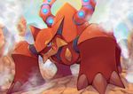  blue_eyes gen_6_pokemon no_humans pokemon pokemon_(creature) rock solo teeth tomycase volcanion 