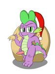  2015 anthro barefoot christmas cub cub_porn dragon erection foxkai friendship_is_magic green_eyes hat holidays male my_little_pony penis santa_hat solo spike_(mlp) young 