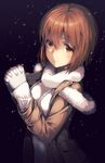  bad_id bad_pixiv_id bob_cut brown_eyes brown_hair hagiwara_yukiho idolmaster idolmaster_(classic) idolmaster_million_live! narumi_arata short_hair smile snowing solo 