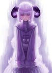  bad_id bad_pixiv_id chinese_new_year commentary_request doku-chan_(dokkudokudoku) highres horns light_smile looking_at_viewer original purple_eyes purple_hair sheep solo tears 