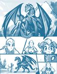  2015 armor basitin comic dragon eyewear female glasses group hair human hybrid keiren_(twokinds) male mammal outside sarah_(twokinds) scalie simple_background sketch tom_fischbach twokinds white_background 