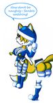  big_breasts blue_eyes boots breasts canine christmas clothing coat crossgender female footwear fox hat high_heels holidays jingle_bells leggings legwear mammal melissa_&quot;tailsko&quot;_prower miles_prower multiple_tails norithics santa_hat sonic_(series) 
