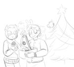  blush christmas clothed clothing dildo female five_nights_at_freddy&#039;s five_nights_at_freddy&#039;s_2 holidays human machine mammal monochrome sex_toy smile strapon toy_chica_(fnaf) unnecessaryfansmut video_games 