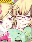  glasses irabu_ichirou kuuchuu_buranko trapeze wink 