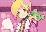  1boy irabu_ichirou kuuchuu_buranko labcoat male_focus necktie solo trapeze 