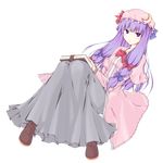  an_(angular-angler) bad_id bad_pixiv_id blush book full_body hair_ribbon hat highres long_hair patchouli_knowledge purple_eyes purple_hair ribbon solo touhou transparent_background 