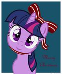  2015 bow caely christmas equine female friendship_is_magic hair hi_res holidays horn mammal my_little_pony purple_eyes ribbons simple_background twilight_sparkle_(mlp) unicorn vector 