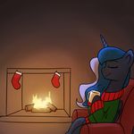  2015 anticularpony christmas equine female feral friendship_is_magic holidays horn mammal my_little_pony princess_luna_(mlp) solo winged_unicorn wings 