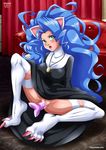  animal_humanoid blue_hair capcom darkstalkers dildo felicia felicia_(darkstalkers) female hair humanoid palcomix_vip sex_toy tagme video_games 