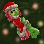  2015 behind-space christmas earth_pony equine female feral friendship_is_magic holidays horse mammal my_little_pony pony tree_hugger_(mlp) 