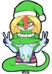  2015 anthro areola aydan_kundak&ccedil;i big_breasts breasts christmas clothed clothing cum cum_on_stomach erection gender_transformation hair hemipenes holidays invalid_tag looking_at_viewer male_to_female marthedog mtf multi_penis open_mouth penis presenting reptile revealing_(disambiguation) scalie simple_background smile snake solo transformation 