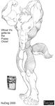  abs biceps big_muscles big_paws bulge canine claws clothing dog flexing fur hand_behind_head husky mammal multicolored_fur muscular nipples nudog paws solo speedo standing swimsuit toes two_tone_fur 